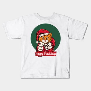 Happy pawlidays Kids T-Shirt